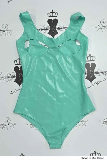R2434 Lipstick Latex Leotard. Sizes still available: UK 08