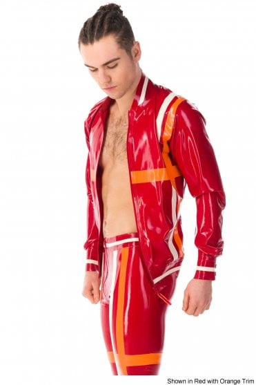 Racer Latex Bomber Jacket