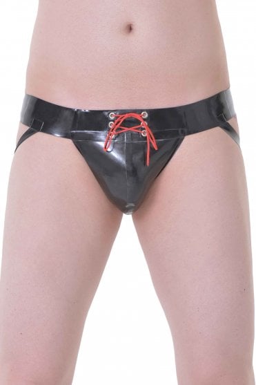 Roleplay Lace-up Latex Jock