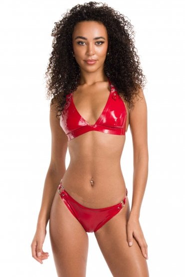 Serena Buckle Ring Latex Thong