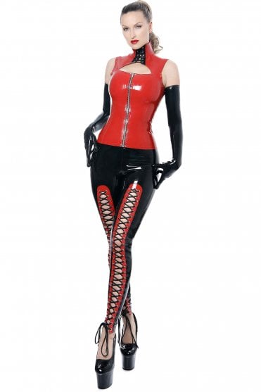 Skyscraper Lace Latex Leggings