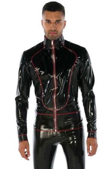 Soho Fitted Piped Latex Jacket