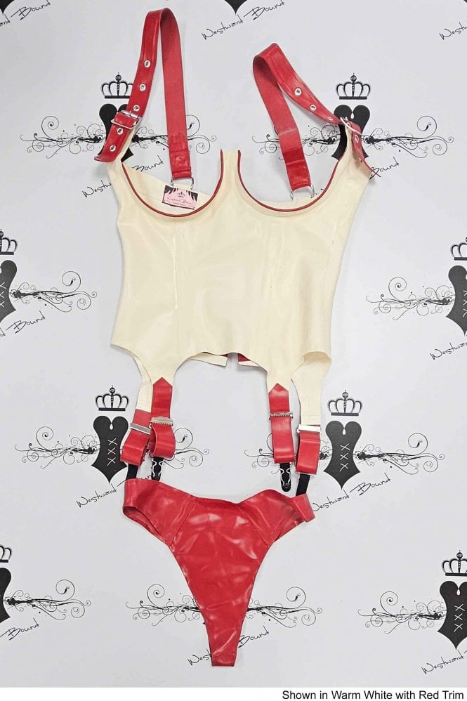 Rubber Basque Special - Prototype Baby-Bare Latex Rubber Underbust Basque with Lace ...