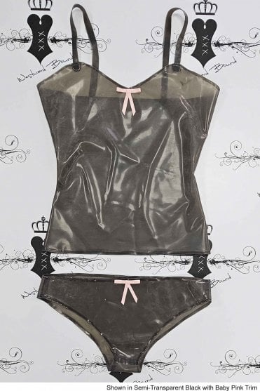 Special - Prototype Cami Latex Top with Briefs Set. Sizes available: UK 06