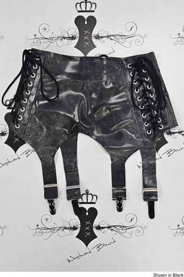 Special - Prototype Deep Suspender Latex Clincher Belt with lace up sides. Size available: UK 14