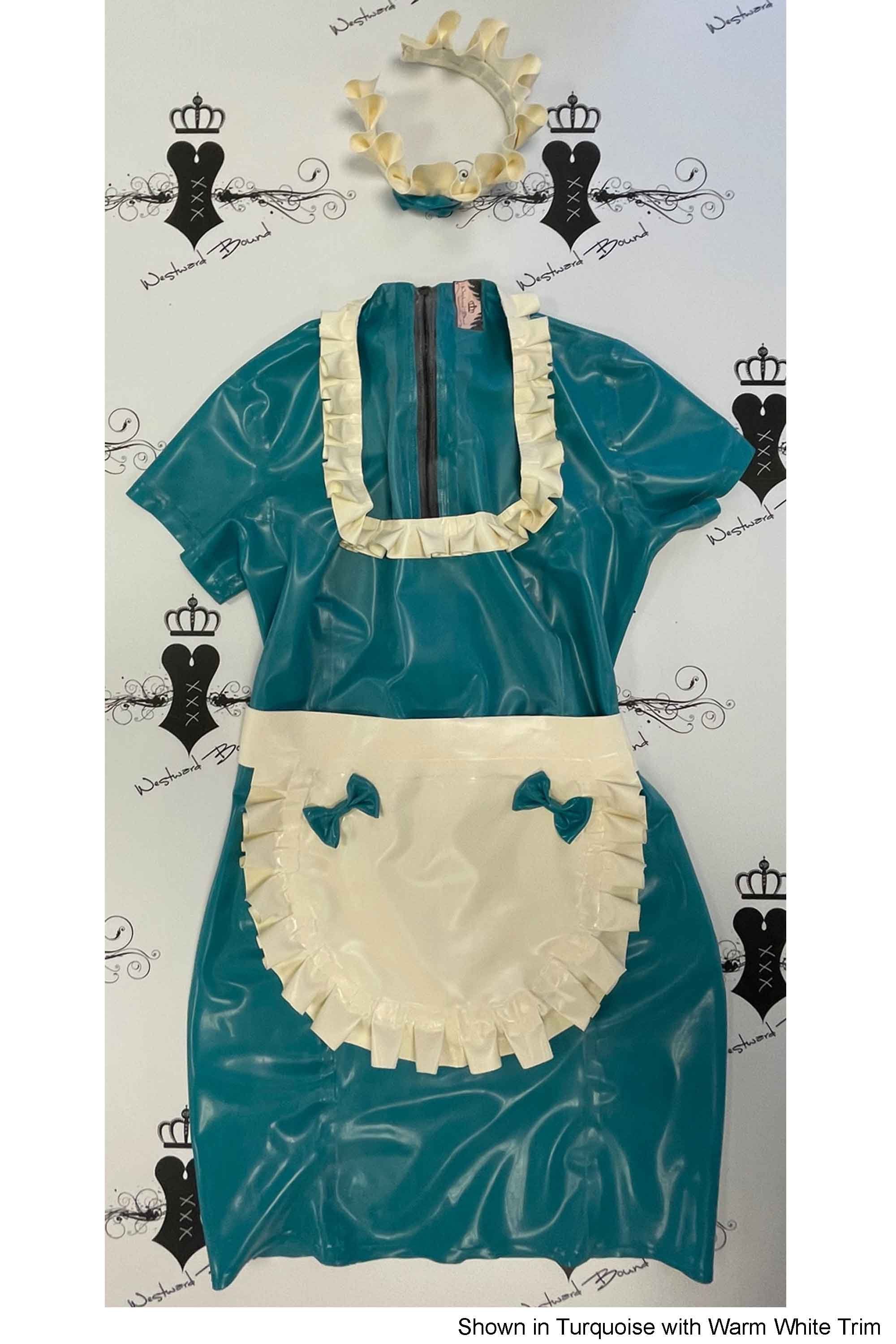 Special - Prototype Maid Audrey Latex Rubber Dress with Apron and Head ...