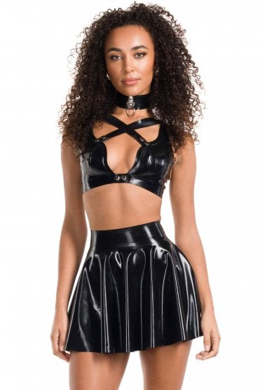 Strap Up Latex Bra