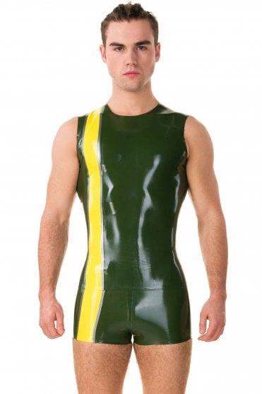 Striped Latex Tank Top