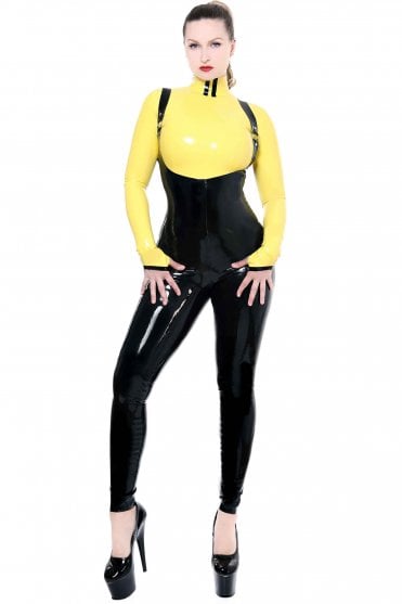 Suburban Suspender Latex Leggings