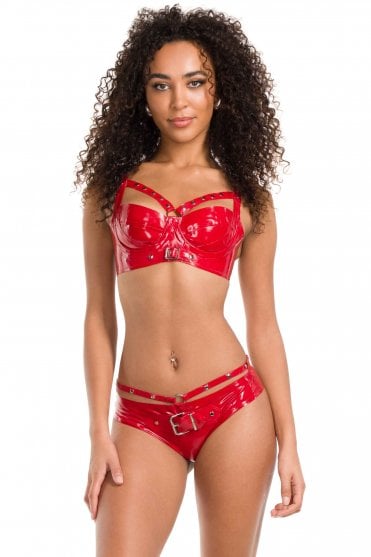 Valencia Harness Latex Briefs