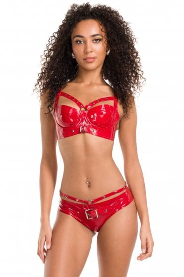 Valencia Harness Latex Underwired Bra
