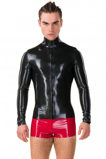 Zip Front Latex Top (Long Sleeves)