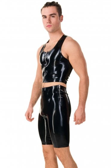 Zip Side Cycle Latex Shorts